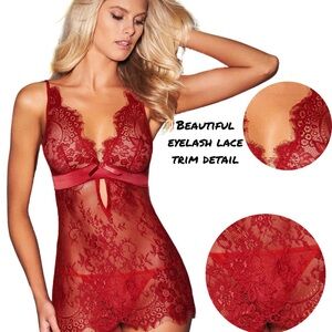 New, classy, sexy Red Chemise M-L & XL-2XL
